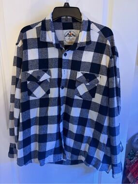 Amedeo exclusive Black & White Buffalo Plaid Flannel Shirt
